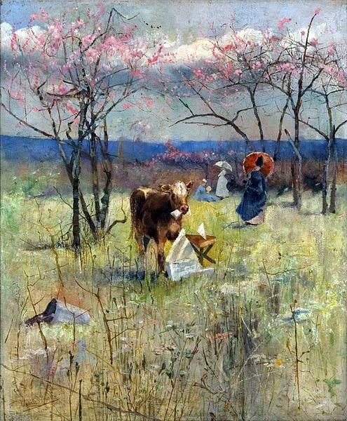 Charles conder An Early Taste for Literature oil painting image